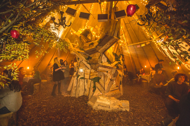 People wooden structure lights tree free wallpaper for desktop - medium preview image