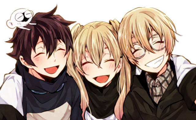 Anime characters faces close together #2 free wallpaper for desktop - medium preview image