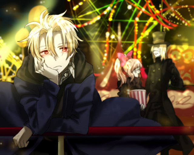 Man bench crowd carnival fireworks #2 free wallpaper for desktop - medium preview image