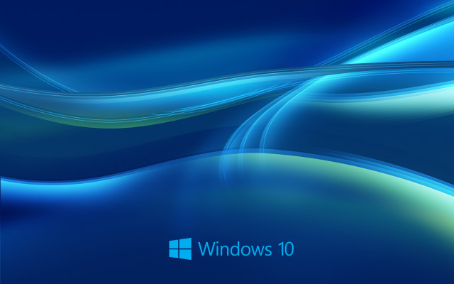Blue background wave windows #10 free wallpaper for desktop - medium preview image