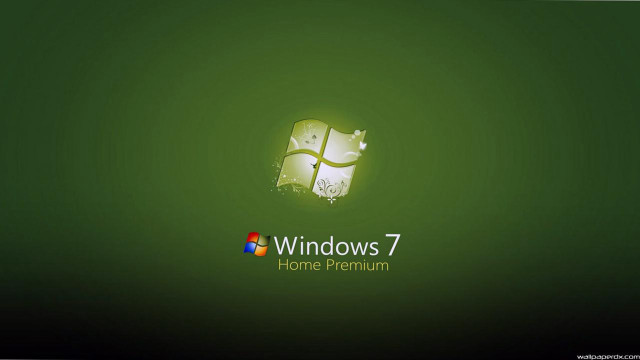 Green wallpaper windows7 home premium free wallpaper for desktop - medium preview image