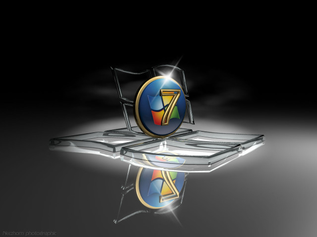 Shiny metal object logo black free wallpaper for desktop - medium preview image