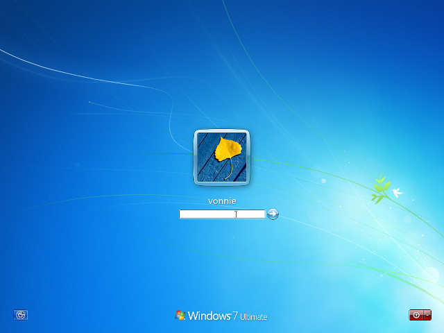 Blue desktop yellow butterfly windows7 free wallpaper for desktop - medium preview image