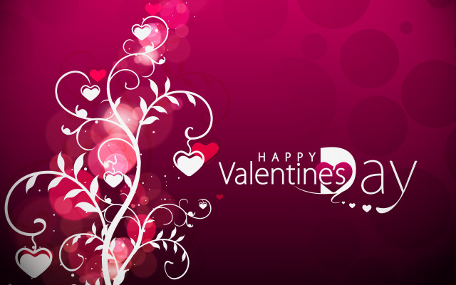 Valentines day background hearts tree free wallpaper for desktop - medium preview image