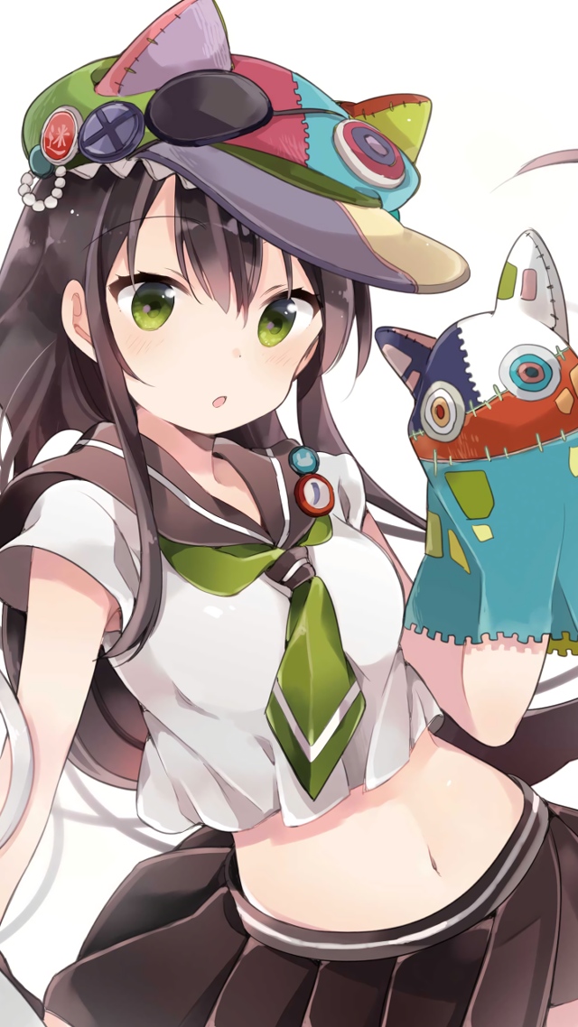 Girl hat dress stuffed animal free wallpaper for mobile - medium preview image