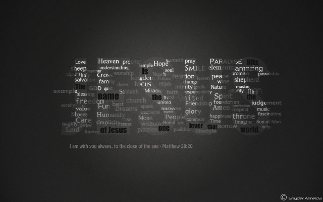 Black white wordcloud letterism dionisius free wallpaper for desktop - medium preview image