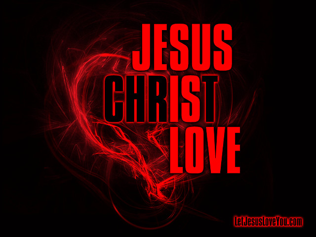 Red heart jesus love swirl free wallpaper for desktop - medium preview image