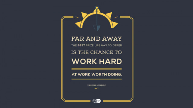 Work hard quote clock time free wallpaper for desktop - medium preview image