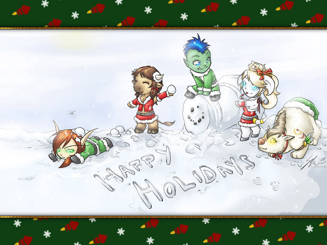 Cartoon characters snowman happy new free wallpaper for desktop - medium preview image