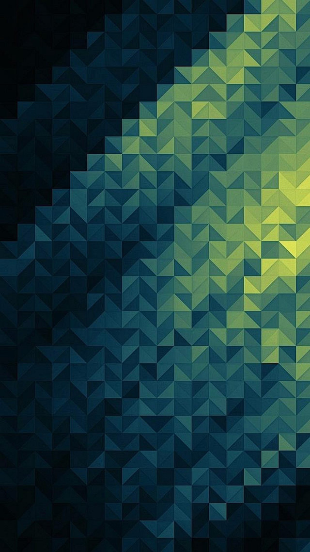 Green black background triangle pattern free wallpaper for mobile - medium preview image