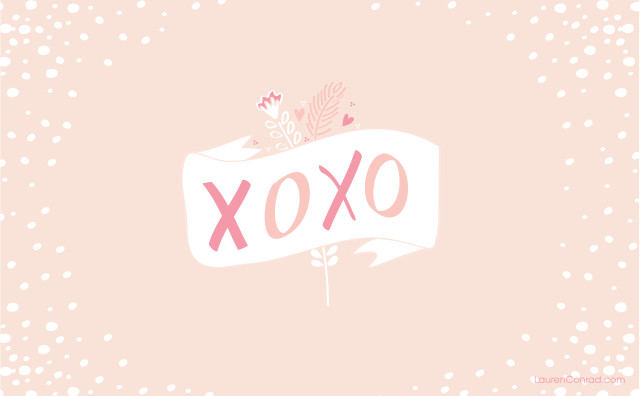 Pink white sign oxoxo plant free wallpaper for desktop - medium preview image