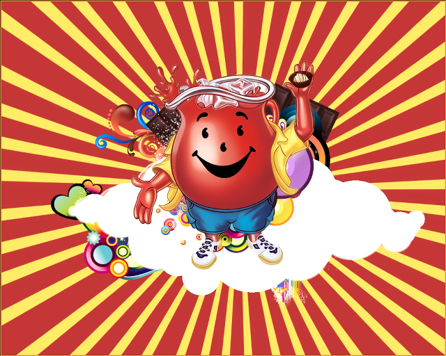 Cartoon character flying cloud smile free wallpaper for desktop - medium preview image