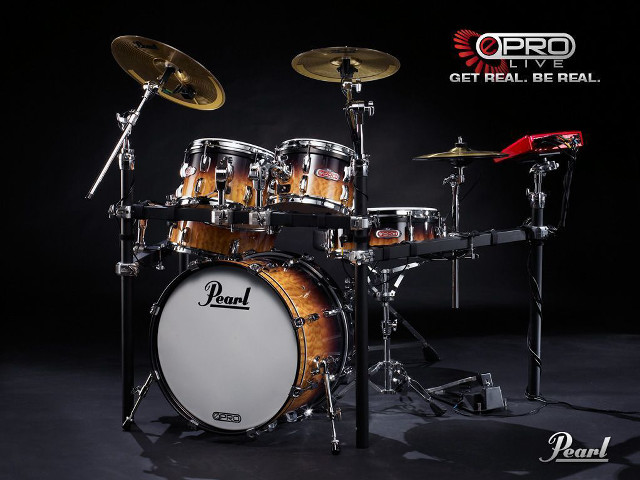 Drum set red arrow black free wallpaper for desktop - medium preview image
