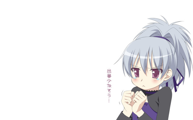 Anime whitehair purpleeyes blackshirt purpletie free wallpaper for desktop - medium preview image