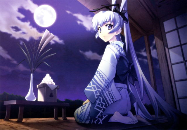 Woman sitting building sky full free wallpaper for desktop - medium preview image