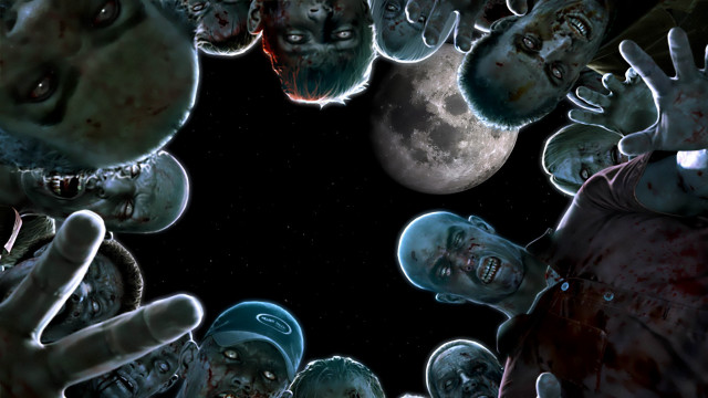 Zombies circle hands air full free wallpaper for desktop - medium preview image