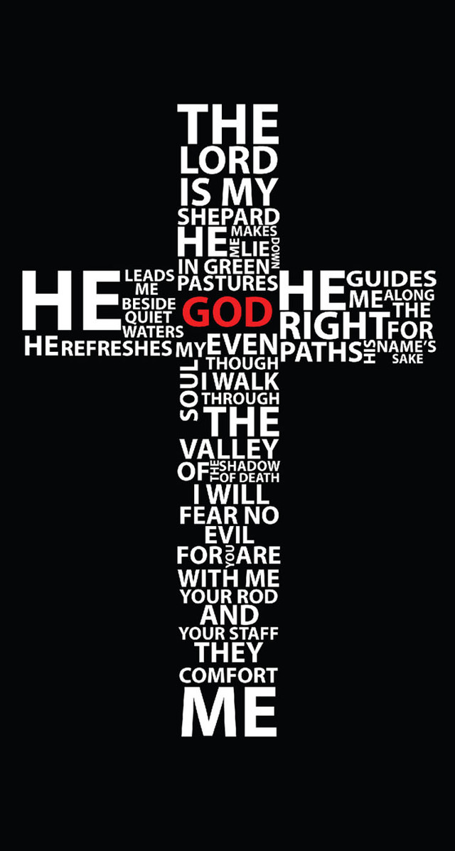 Cross jesus words red black free wallpaper for mobile - medium preview image