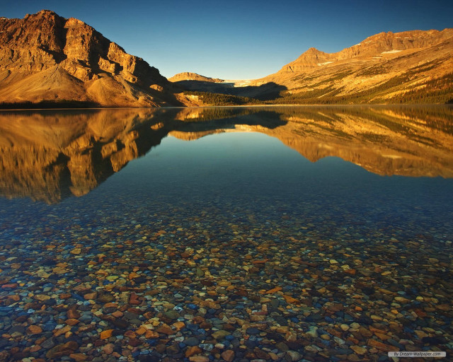 Mountain range reflection still lake #5 free wallpaper for desktop - medium preview image