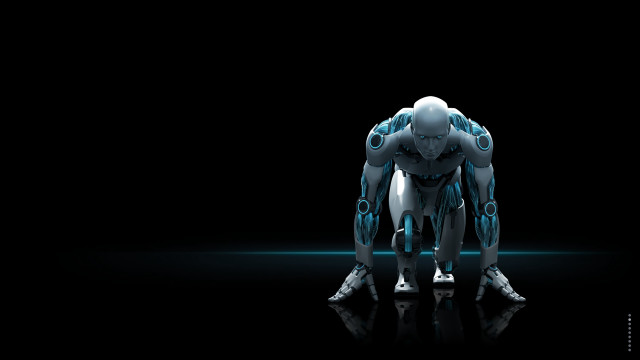 Robot dark arms spread legs #3 free wallpaper for desktop - medium preview image