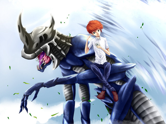 Boy blue monster red hair free wallpaper for desktop - medium preview image