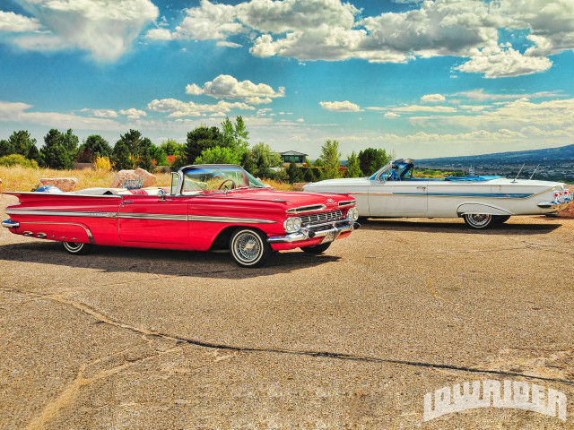 Classic cars parking lot sky free wallpaper for desktop - medium preview image