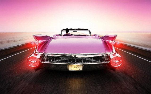 Pink car hood up lights free wallpaper for desktop - medium preview image