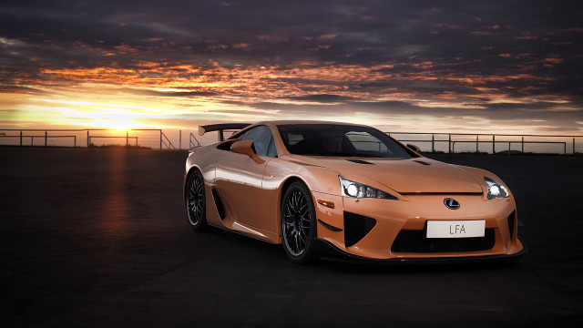 Car parked sunset clouds sky free wallpaper for desktop - medium preview image