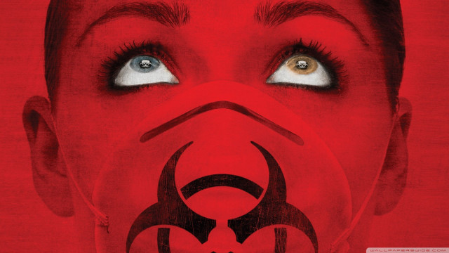 Woman gas mask eyes face free wallpaper for desktop - medium preview image