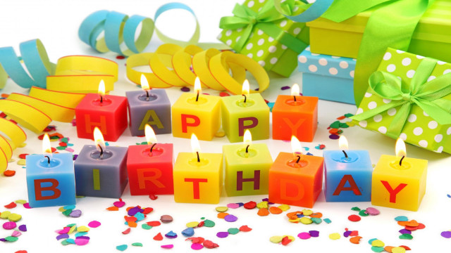 Birthday candles happy birthday blocks #3 free wallpaper for desktop - medium preview image
