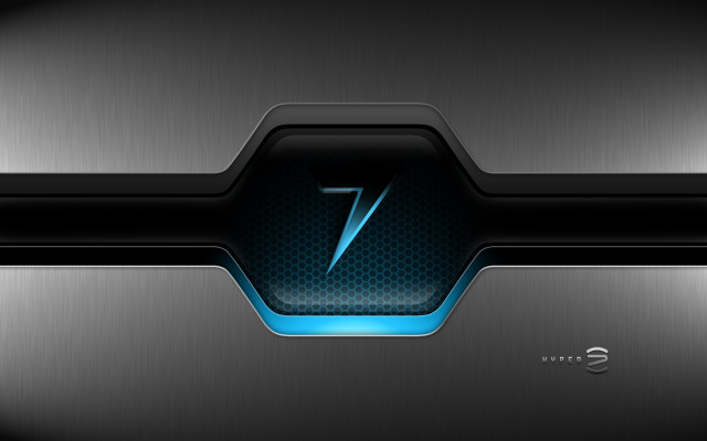 Metallic background blue lightning symbol free wallpaper for desktop - medium preview image