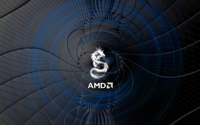 Blue black swirl amd image free wallpaper for desktop - medium preview image
