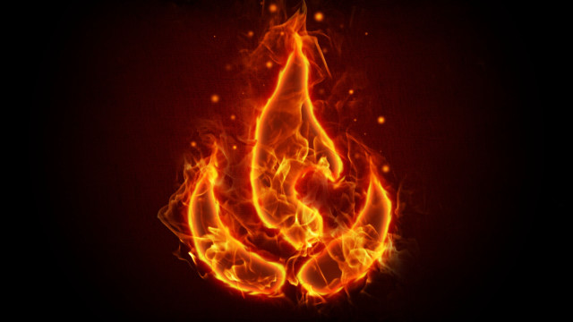 Fire flame red black embers free wallpaper for desktop - medium preview image