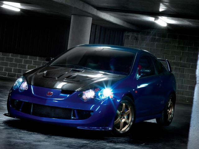 Blue car parking garage lights free wallpaper for desktop - medium preview image