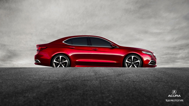 Red car concrete cloudy sky free wallpaper for desktop - medium preview image