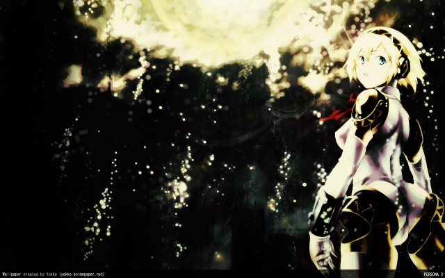 Anime character dark moon stars free wallpaper for desktop - medium preview image