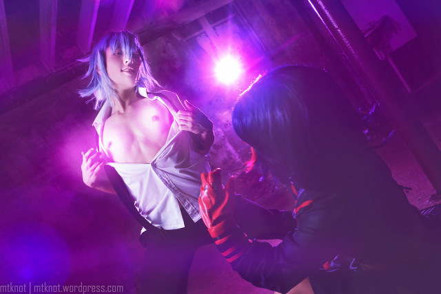 Woman man darkroom lights cosplay free wallpaper for desktop - medium preview image