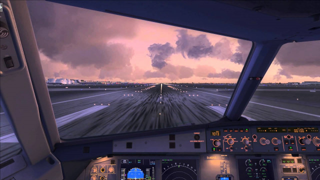 Cockpit view plane dusk inside free wallpaper for desktop - medium preview image
