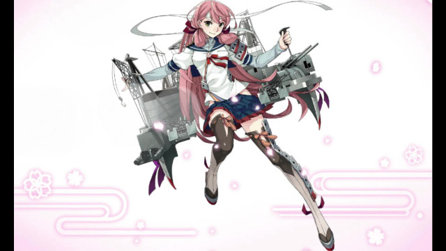 Pink haired girl flying gun free wallpaper for desktop - medium preview image