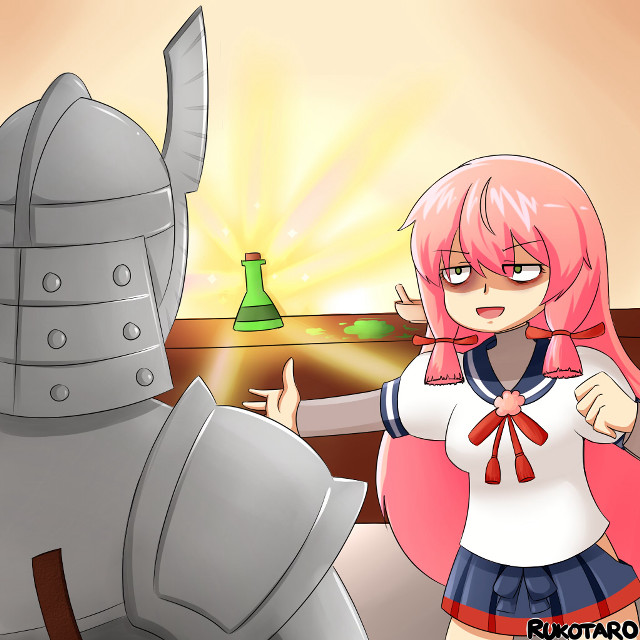 Girl pink wig robot suit free wallpaper for tablet - medium preview image