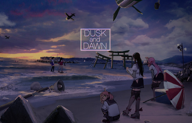 Beach people cloudy sky ocean free wallpaper for desktop - medium preview image