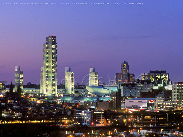City skyline tall buildings nighttime #13 free wallpaper for desktop - medium preview image