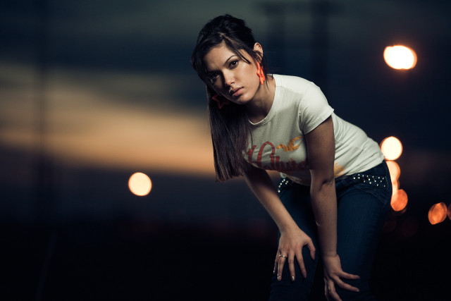 Woman posing dark hands hips free wallpaper for desktop - medium preview image