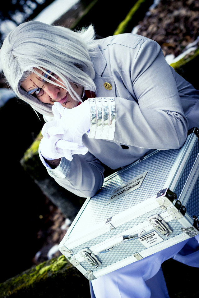 Woman white suitcase snow hands free wallpaper for mobile - medium preview image