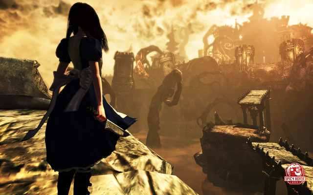 Woman dress zombies dark night free wallpaper for desktop - medium preview image
