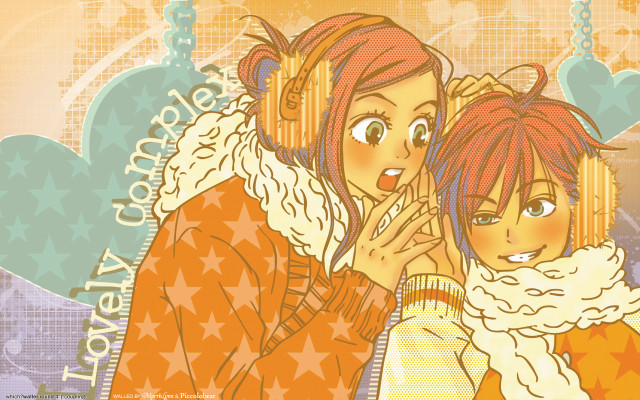 Anime girls red hair scarf free wallpaper for desktop - medium preview image