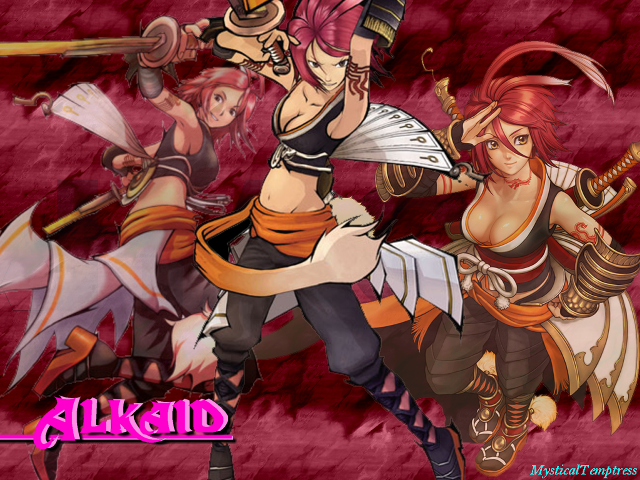 Women costume swords armor red free wallpaper for desktop - medium preview image