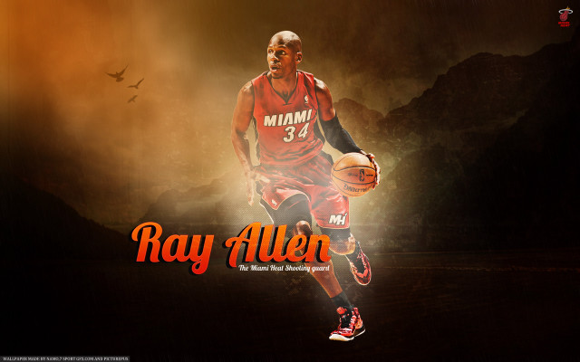 Man red uniform basketball ray free wallpaper for desktop - medium preview image