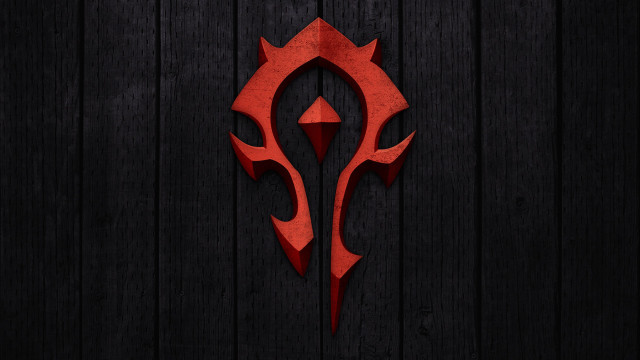 Red logo wooden wall black #2 free wallpaper for desktop - medium preview image