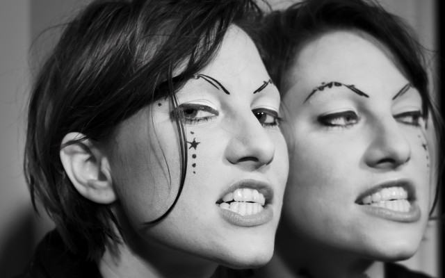 Women face paint stars crosses free wallpaper for desktop - medium preview image