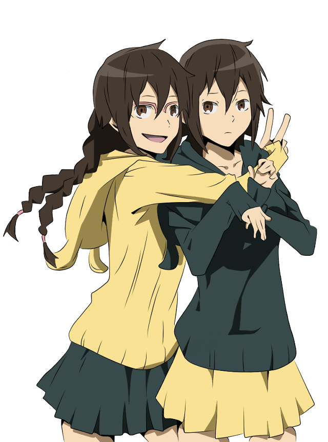 Two girls hugging peace sign free wallpaper for mobile - medium preview image